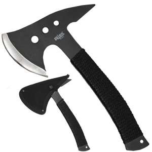 RT 0041-10BK - 11" Rtek Cord Wrapped Throwing Axe with Sheath