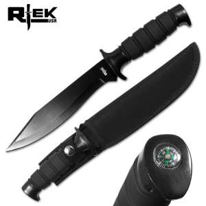 RT 360-A - 12" Hunting Survival Knife with Sheath & Compass