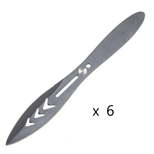 RXTK234-66BK - 6 Piece Throwing Knife Set with Sheath - Image 2
