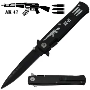 S-N-69-BK-AK - AK-47 Spring Assisted Folding Knife