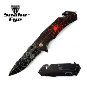 SE-N707RD - Snake eye Tactical Spring Assist Knife Collection 4.5" Closed