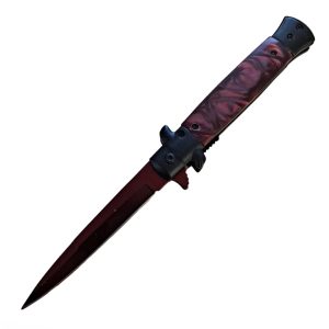 SJ-1029-V - Tiger USA GodFather Style Spring Assisted Wine Pearl
