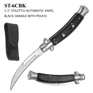 ST-6CBK - Milano Stiletto Style Switch Blade Automatic Knife