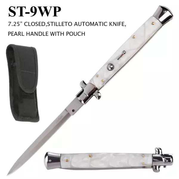 ST-9WP - 13" Overall, Stiletto Style Switch Blade Knife