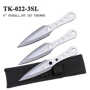TK-022-3SL - 3pc Stainless Throwing Knife Set