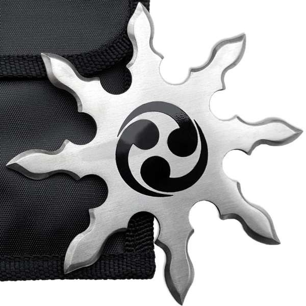 TK048 - Shinobi Ninja Star Triple Fireball 8 Point Double Curving Edges - Image 2