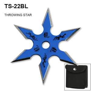 TS-22BL 4" Throwing Star Blue