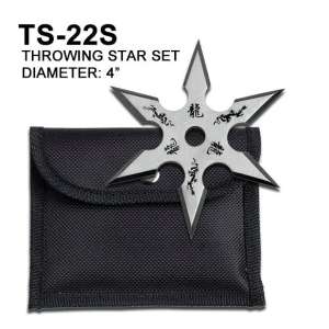 TS-22S - 4" Throwing Star Silver