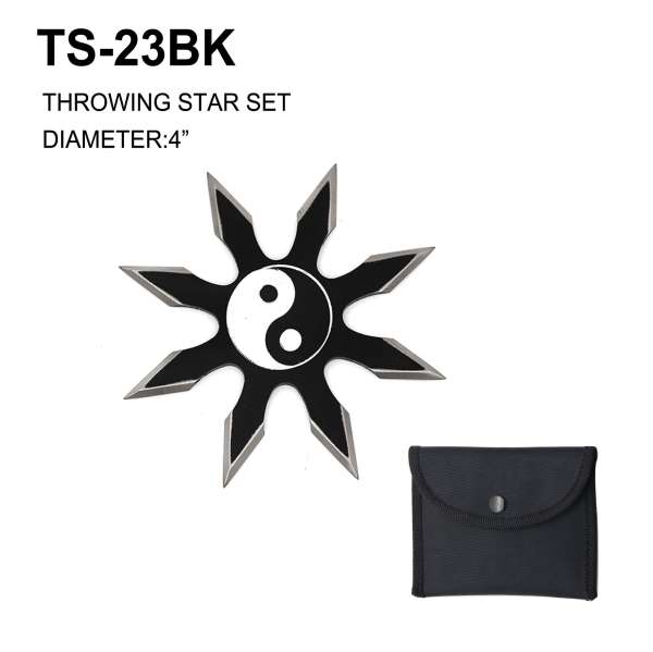 TS-23BK - 4" Throwing Star Ying Yang