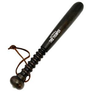TYRE-1-BK - Solid Wood Black Tire Thumper