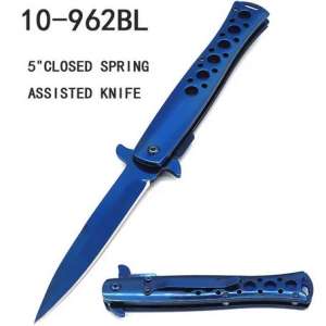 W10-962BL - Elite Edge 5' Stiletto Mirror Spring Assisted