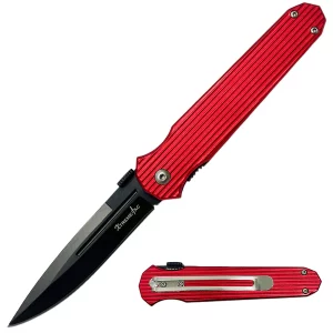 XT 464-45RD - 4" Red Shadow Manual Open Folding Knife with Belt Clip