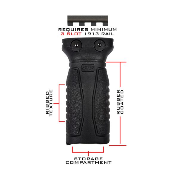 XTS 306-R - Short Rubberized Vertical Grip Black - Image 2