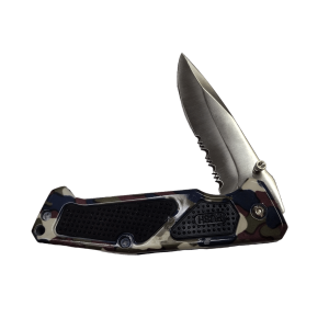 CH 390S - 3" Manual Folding Half Serrated Pocket Knife