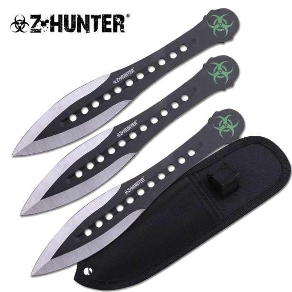 ZB-163-3BK - 7.5" Overall Z Hunter Throwing Knife Set