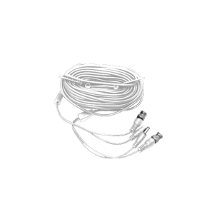 Pre-made Siamese Cable with Connectors - 100 Ft, White