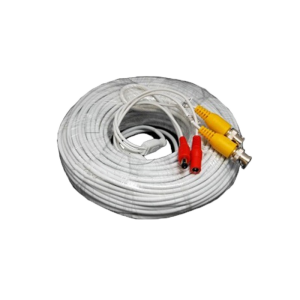 Pre-made Siamese Cable with Connectors - 125 Ft, White