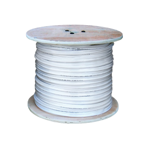 Coaxial Siamese Cable (No Connectors) 1,000 Ft, White