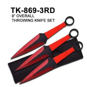TK-869-3RD 9" OVERALL THROWING KNIFE SET