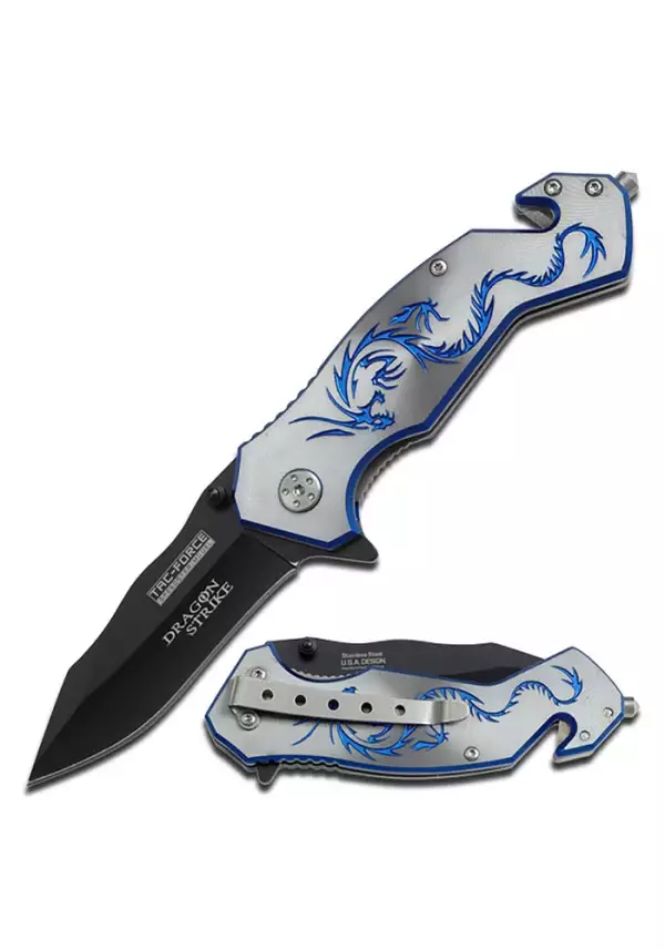 TF 759GY - Tac-Force Spring Assisted Knife Dragon