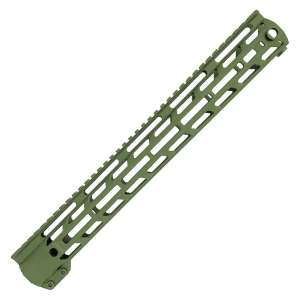 XTS-ADZ15-OD - 15" Anodized M-Lok Rails Adz-Alpha OD Green