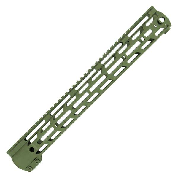 XTS-ADZ15-OD - 15" Anodized M-Lok Rails Adz-Alpha OD Green
