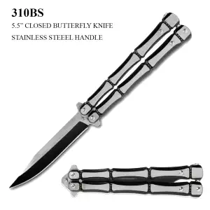 BONE STYLE BUTTERFLY KNIFE STAINLESS STEEL