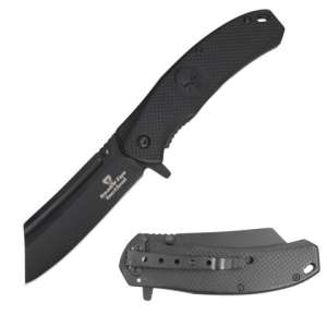 Tactical All Black Spring Assist Knife