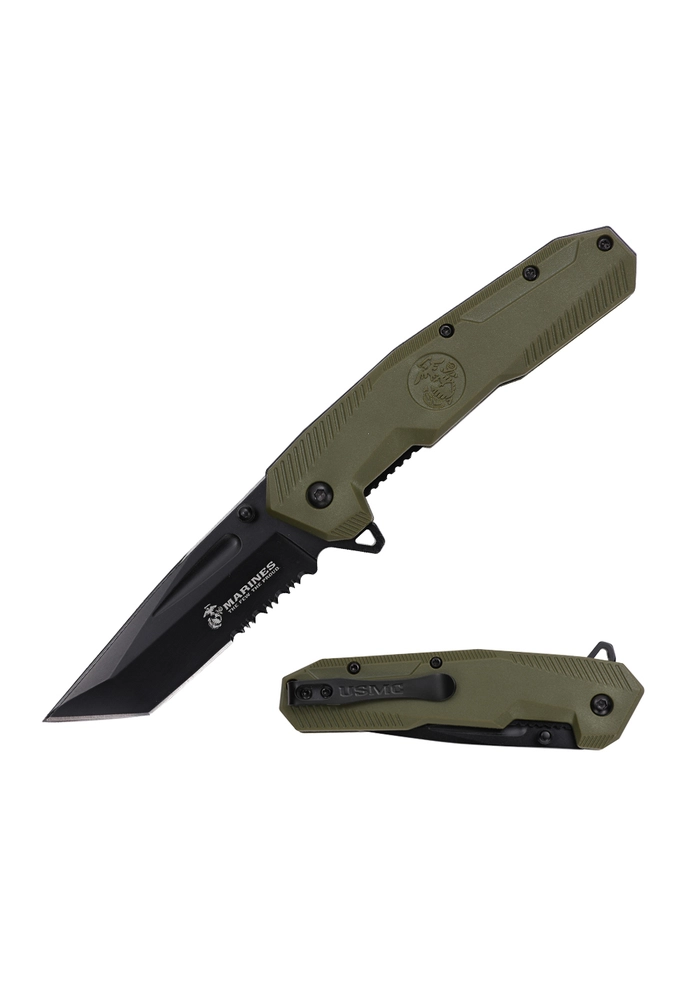 M-A3007GN 7.8" USMC SPRING ASSISTED TANTO BLADE