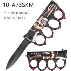 SPRING ASSISTED KNIFE W KNUCKLES